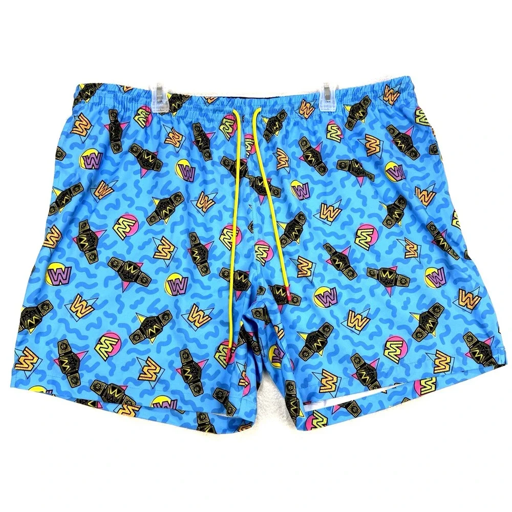 RSVLTS WWE In Your House Hybrid Shorts 3XL KUNUFLEX Swim Trunks No Liner Retro